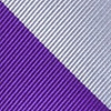 Purple Microfiber Purple & Silver Stripe Pre-Tied Bow Tie